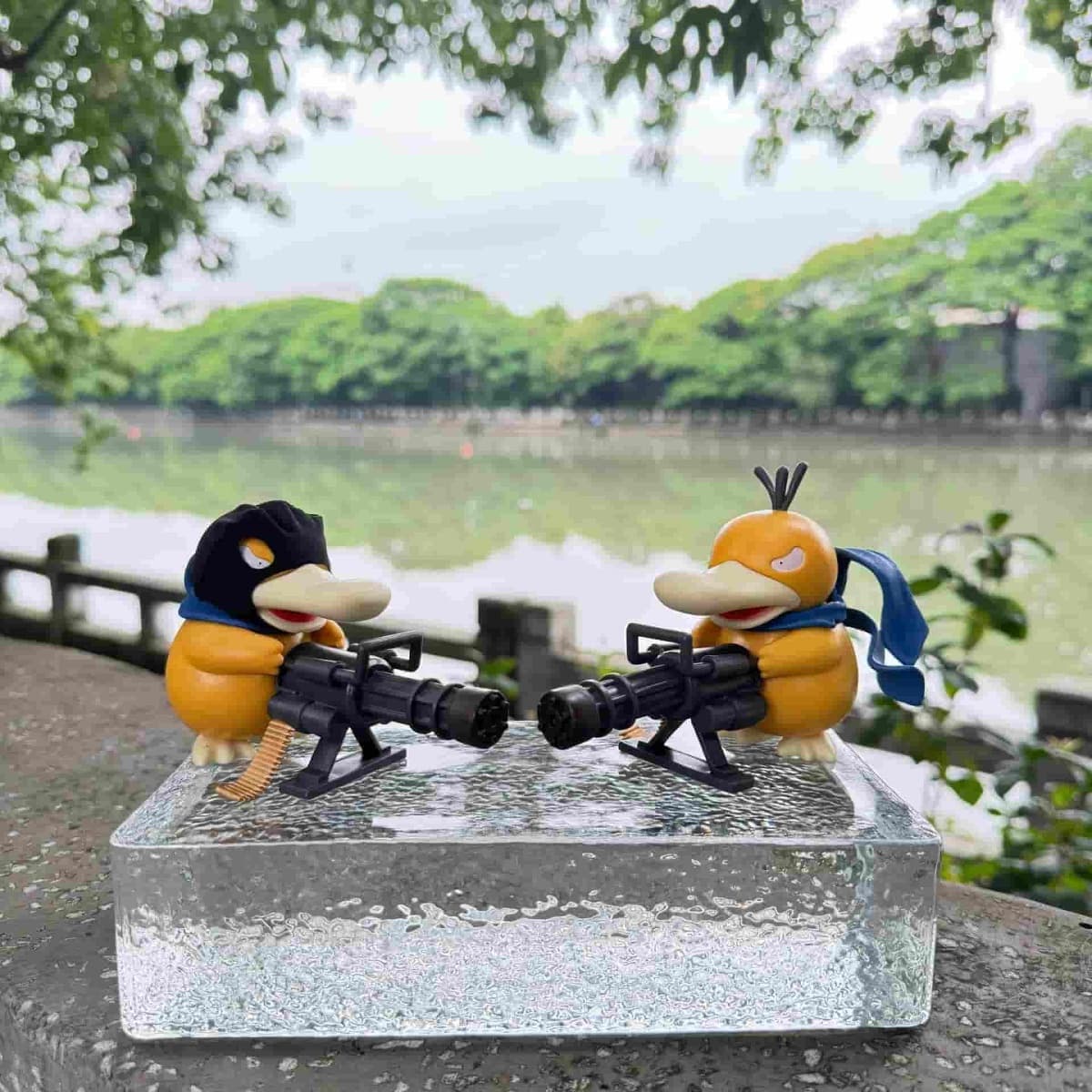 Armed Psyduck Figurine: Cool Car Decoration & Unique Collectible