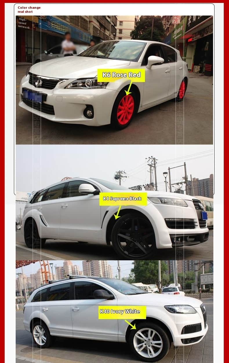 Car Wheel Hub & Full Body Tire Peelable Spray Paint - Removable Hand Spray Film for Rim Color Change to Glossy Black & More, Peel - Off Anytime Paint Spray Membrane, DIY Car Wheel/Tire/Body Customization Accessory