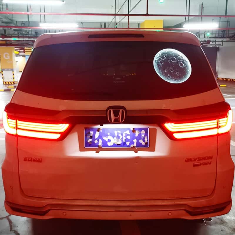 3D Moon Decorative Lamp - Rear Car Window Installation with Realistic Lunar Surface