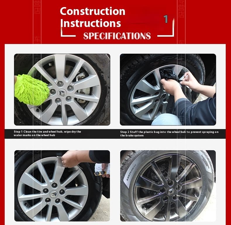 Car Wheel Hub & Full Body Tire Peelable Spray Paint - Removable Hand Spray Film for Rim Color Change to Glossy Black & More, Peel - Off Anytime Paint Spray Membrane, DIY Car Wheel/Tire/Body Customization Accessory