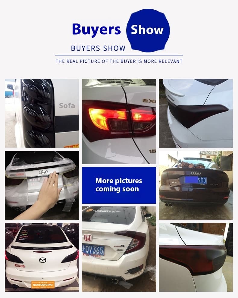 Car Headlight & Tail Light Tint Spray Film - Removable Peelable Spray Membrane for Headlights/Tail Lights Custom Color Change, Blue/Purple/Matte Black/Colorful X20, High Transmittance & Sand Texture, DIY Car Lighting Modification Accessory