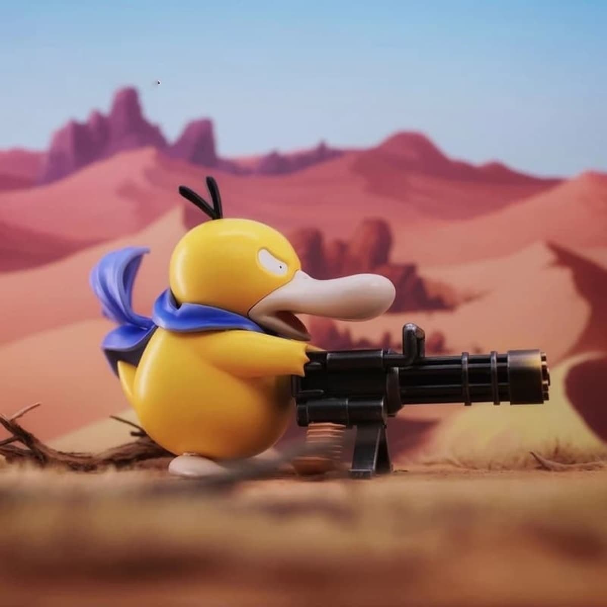 Armed Psyduck Figurine: Cool Car Decoration & Unique Collectible