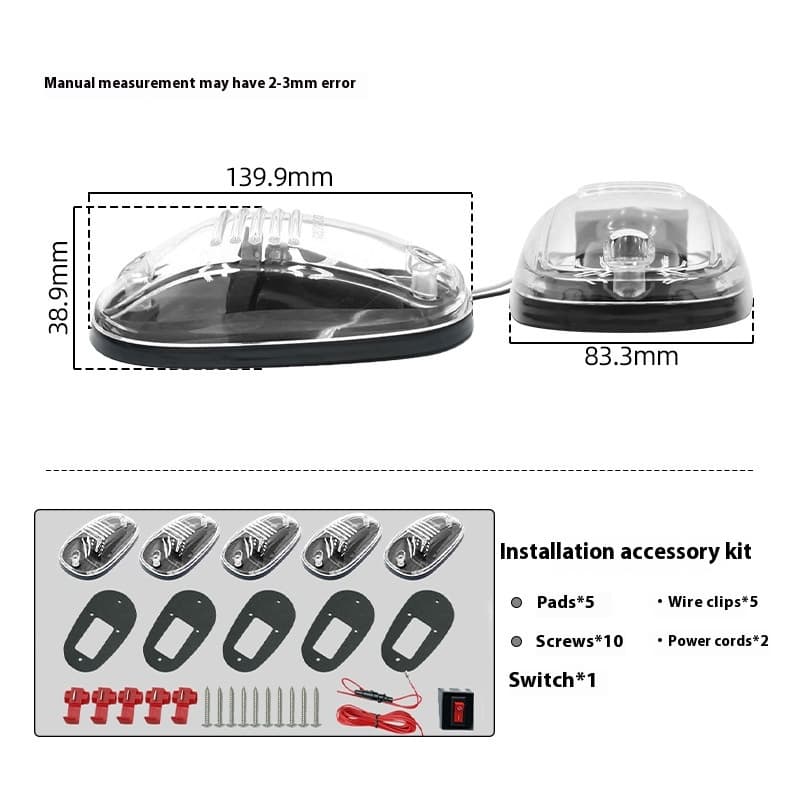LED Roof Marker Lights for Ford F150 Raptor, Dodge Ram & Pickup Trucks, Off - Road Vehicles