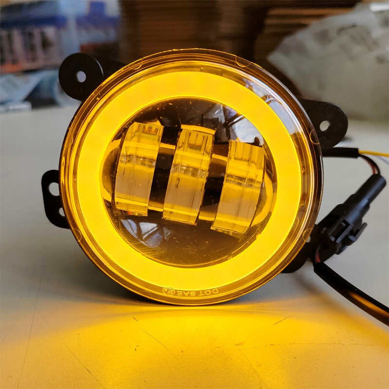 30W 12V Black LED Fog Lights 2-Pack - Fit Jeep Wrangler JK 2007-2015 & Dodge Models