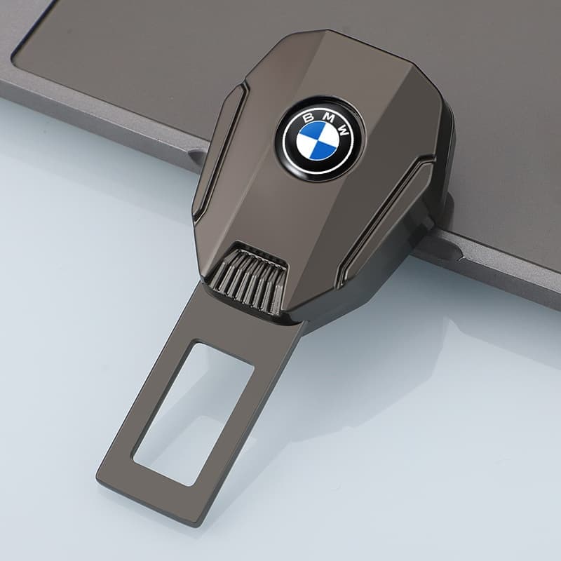 Black BMW car seat belt extender, featuring a black seat belt extender adorned with the BMW logo. Ideal for BMW vehicle owners seeking to enhance seat belt functionality, this high - quality auto accessory combines style and practicality for a better driving experience.