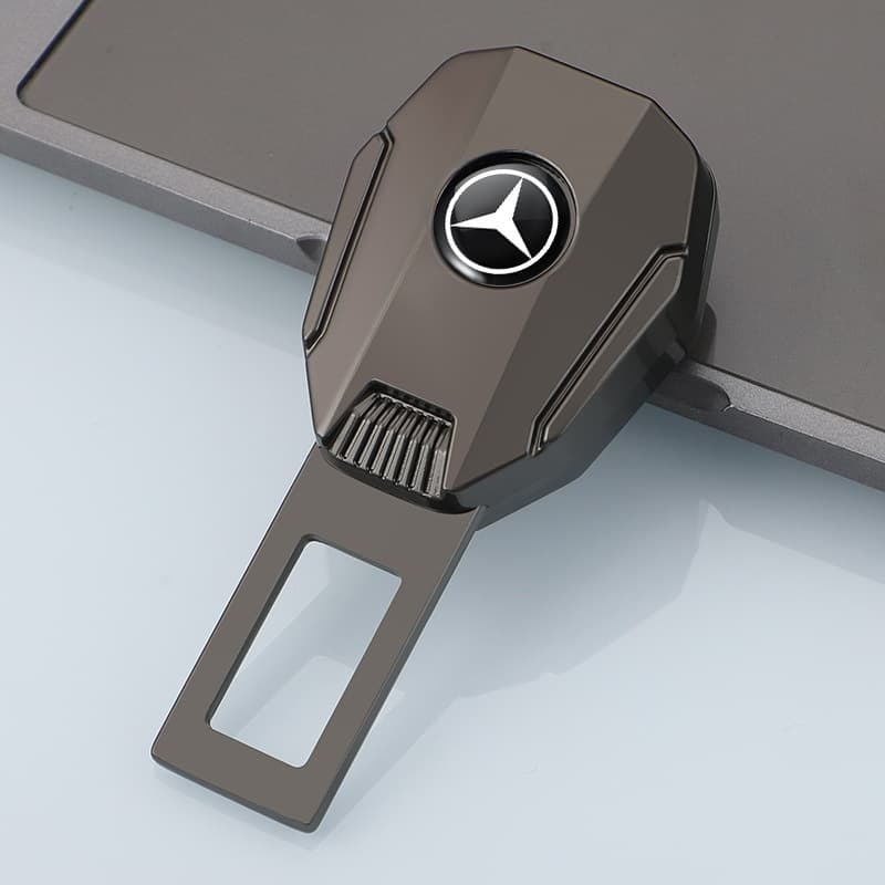 Black Mercedes - Benz car seat belt extender, featuring a black seat belt extender with the Mercedes - Benz logo. Perfect for Mercedes - Benz vehicle owners desiring to improve seat belt functionality, this high - end auto accessory combines luxury and practicality for an enhanced driving experience.