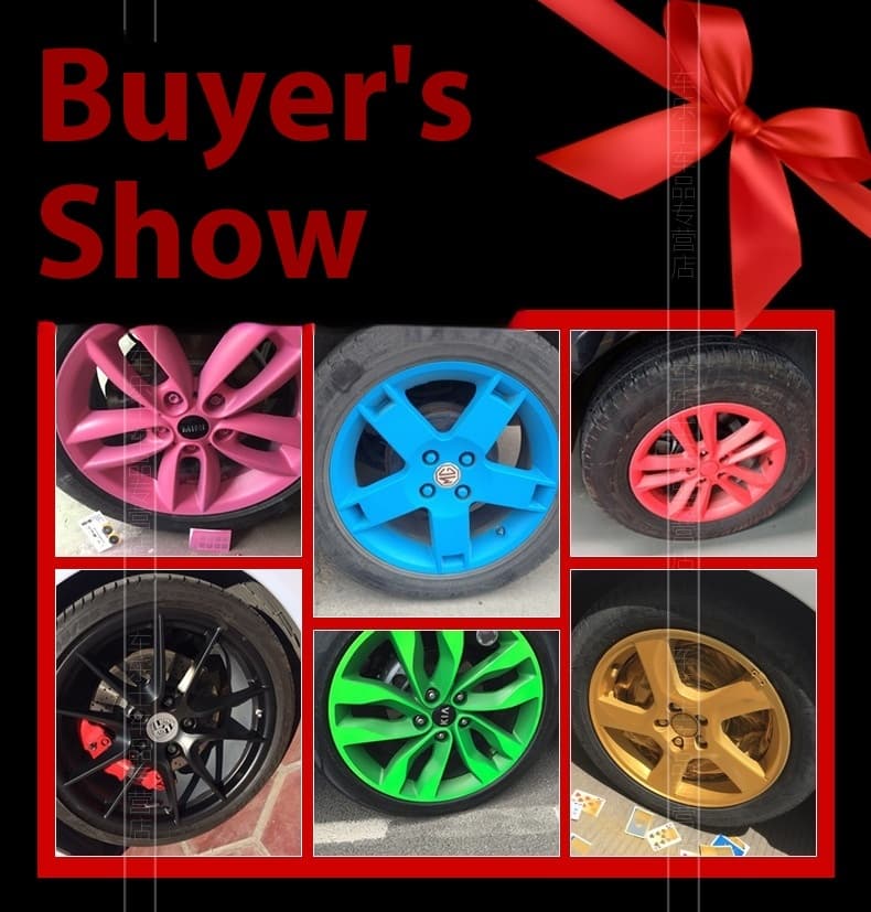 Car Wheel Hub & Full Body Tire Peelable Spray Paint - Removable Hand Spray Film for Rim Color Change to Glossy Black & More, Peel - Off Anytime Paint Spray Membrane, DIY Car Wheel/Tire/Body Customization Accessory