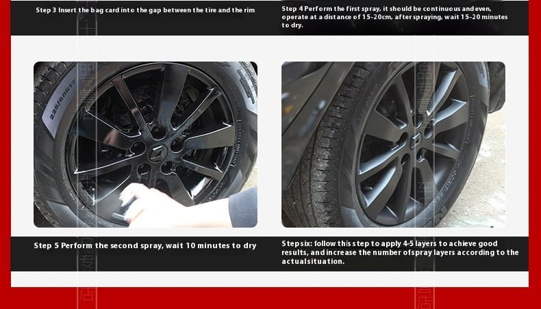 Car Wheel Hub & Full Body Tire Peelable Spray Paint - Removable Hand Spray Film for Rim Color Change to Glossy Black & More, Peel - Off Anytime Paint Spray Membrane, DIY Car Wheel/Tire/Body Customization Accessory