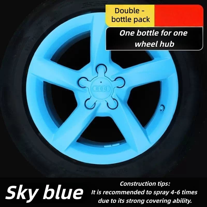 Car Wheel Hub & Full Body Tire Peelable Spray Paint - Removable Hand Spray Film for Rim Color Change to Glossy Black & More, Peel - Off Anytime Paint Spray Membrane, DIY Car Wheel/Tire/Body Customization Accessory
