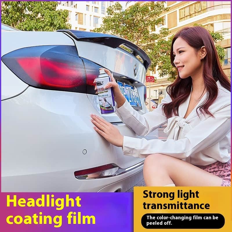 Car Headlight & Tail Light Tint Spray Film - Removable Peelable Spray Membrane for Headlights/Tail Lights Custom Color Change, Blue/Purple/Matte Black/Colorful X20, High Transmittance & Sand Texture, DIY Car Lighting Modification Accessory