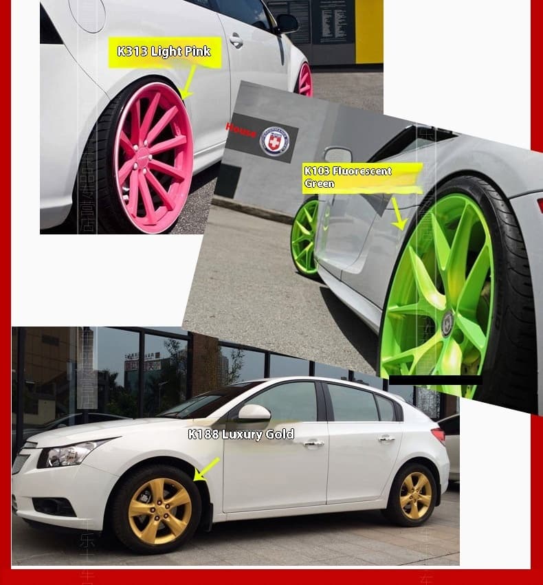 Car Wheel Hub & Full Body Tire Peelable Spray Paint - Removable Hand Spray Film for Rim Color Change to Glossy Black & More, Peel - Off Anytime Paint Spray Membrane, DIY Car Wheel/Tire/Body Customization Accessory