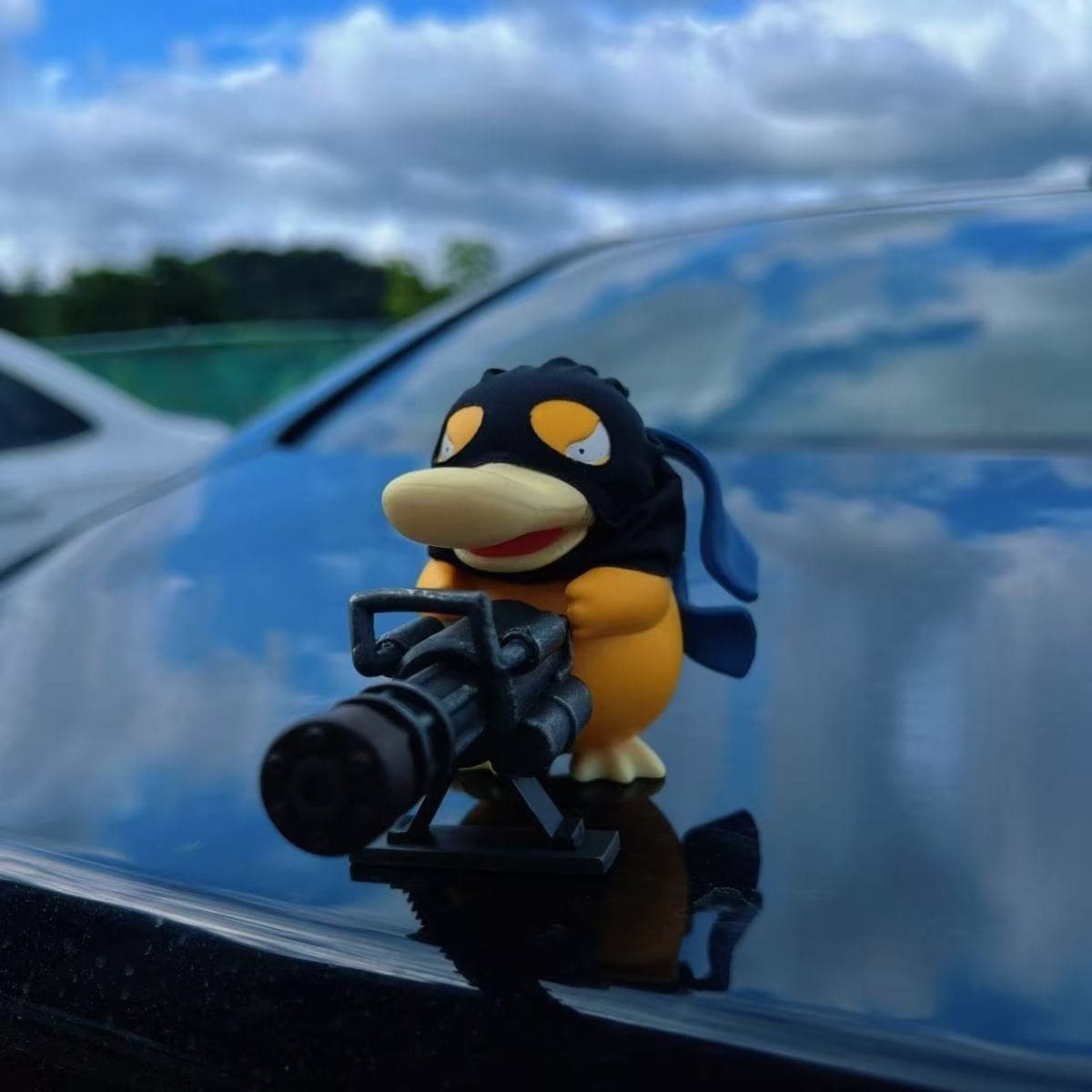Armed Psyduck Figurine: Cool Car Decoration & Unique Collectible