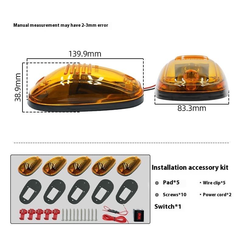 LED Roof Marker Lights for Ford F150 Raptor, Dodge Ram & Pickup Trucks, Off - Road Vehicles
