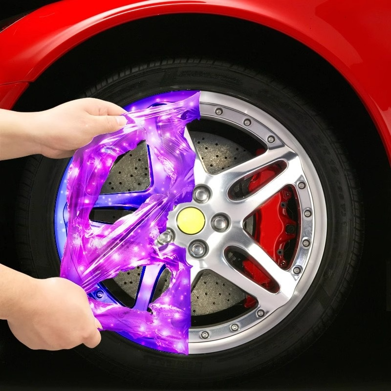 Car Wheel Hub & Full Body Tire Peelable Spray Paint - Removable Hand Spray Film for Rim Color Change to Glossy Black & More, Peel - Off Anytime Paint Spray Membrane, DIY Car Wheel/Tire/Body Customization Accessory