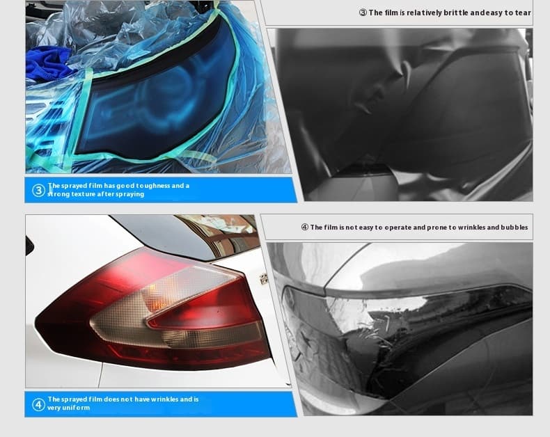 Car Headlight & Tail Light Tint Spray Film - Removable Peelable Spray Membrane for Headlights/Tail Lights Custom Color Change, Blue/Purple/Matte Black/Colorful X20, High Transmittance & Sand Texture, DIY Car Lighting Modification Accessory