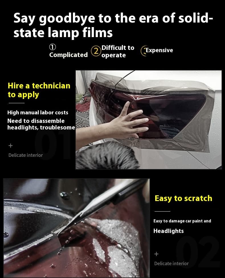 Car Headlight & Tail Light Tint Spray Film - Removable Peelable Spray Membrane for Headlights/Tail Lights Custom Color Change, Blue/Purple/Matte Black/Colorful X20, High Transmittance & Sand Texture, DIY Car Lighting Modification Accessory
