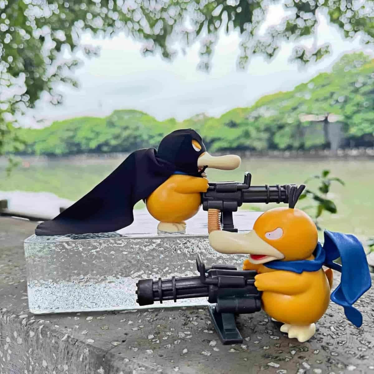 Armed Psyduck Figurine: Cool Car Decoration & Unique Collectible