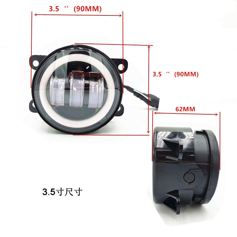 30W 12V Black LED Fog Lights 2-Pack - Fit Jeep Wrangler JK 2007-2015 & Dodge Models