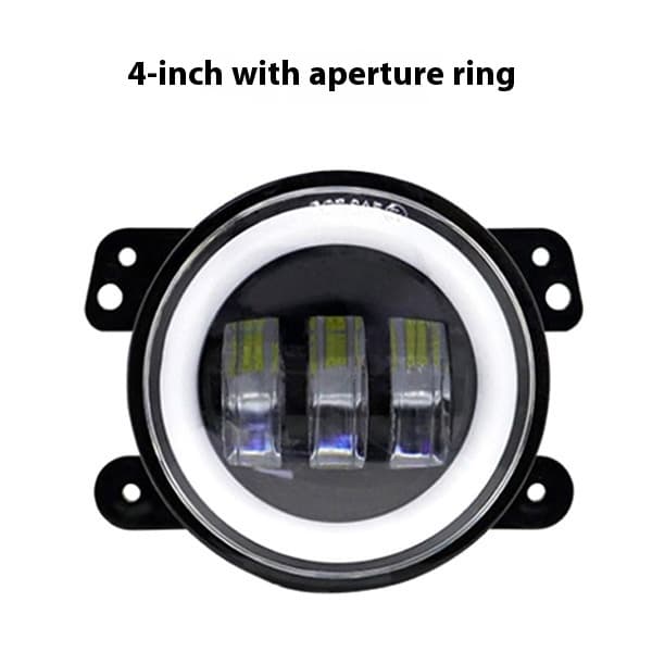 30W 12V Black LED Fog Lights 2-Pack - Fit Jeep Wrangler JK 2007-2015 & Dodge Models