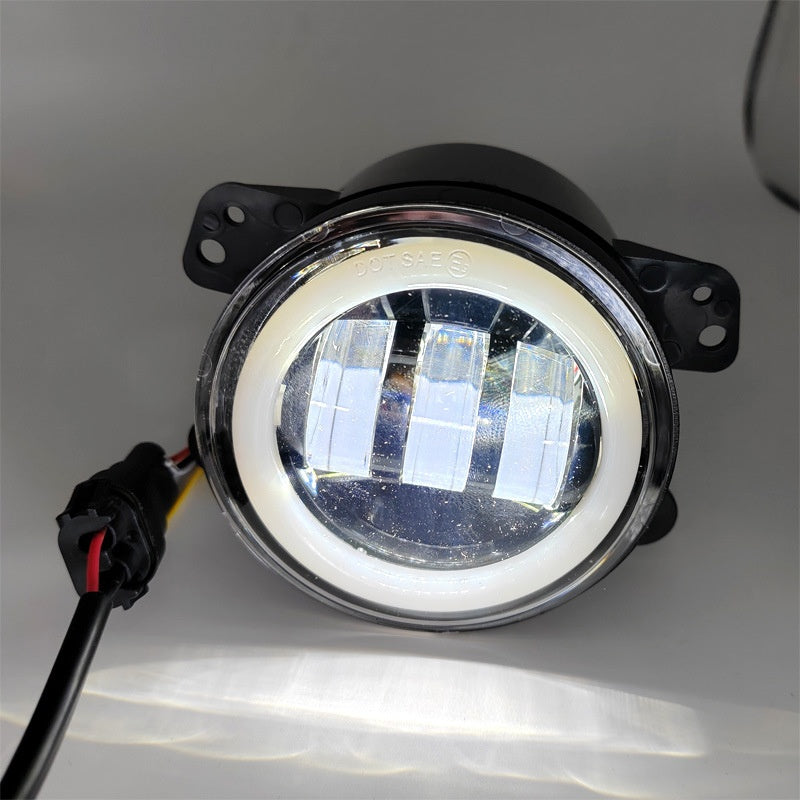 30W 12V Black LED Fog Lights 2-Pack - Fit Jeep Wrangler JK 2007-2015 & Dodge Models