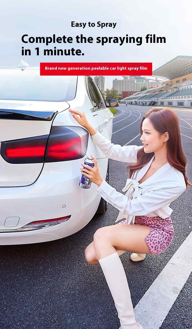Car Headlight & Tail Light Tint Spray Film - Removable Peelable Spray Membrane for Headlights/Tail Lights Custom Color Change, Blue/Purple/Matte Black/Colorful X20, High Transmittance & Sand Texture, DIY Car Lighting Modification Accessory